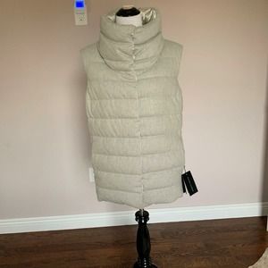 NWT RALPH LAUREN Black Label Pearl Gray Reversible Puffer Vest SZ L